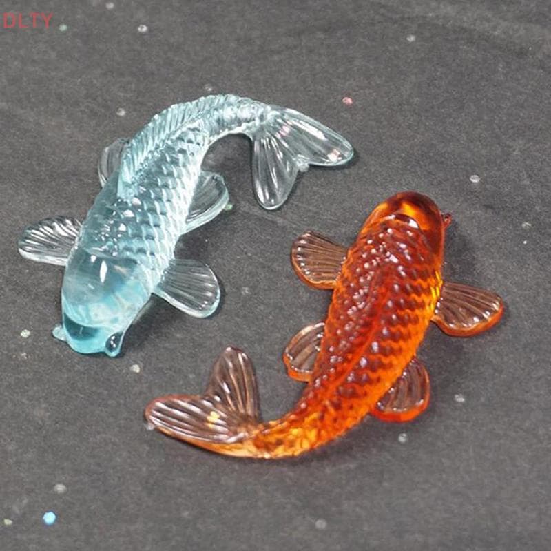Molde De Resina De Silicone Para Carpa Da Sorte , Forma De Peixe Joias , Rabo , Epóxi UV ,