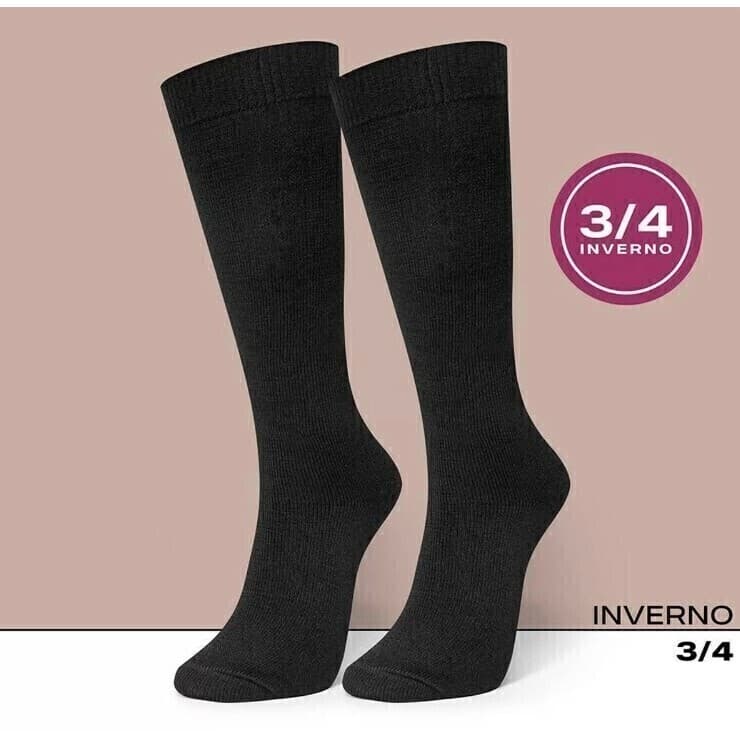 Meia Inverno 3/4 Feminina Lã Selene 7001