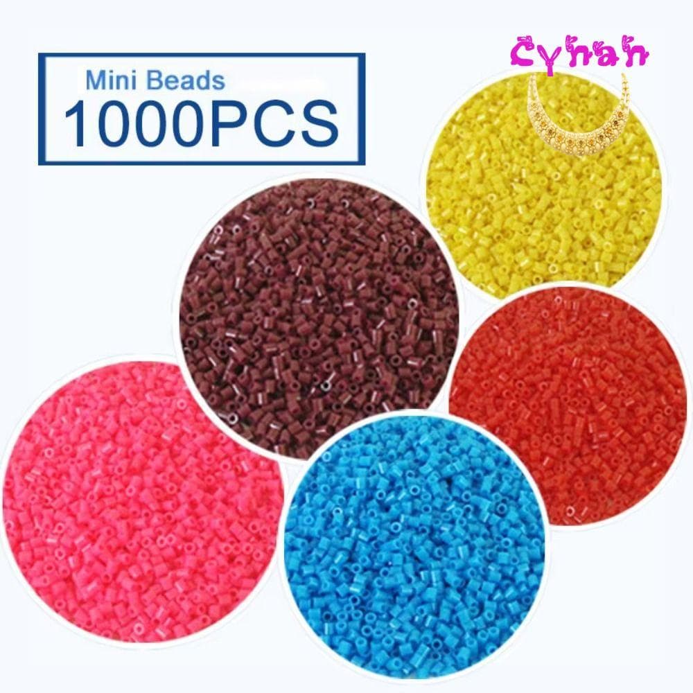 CYNAN 1000 Peças Mini Contas Perler Hama , Artesanato Artesanal 2.6 Mm Fusível Espalhadas , Miniatura