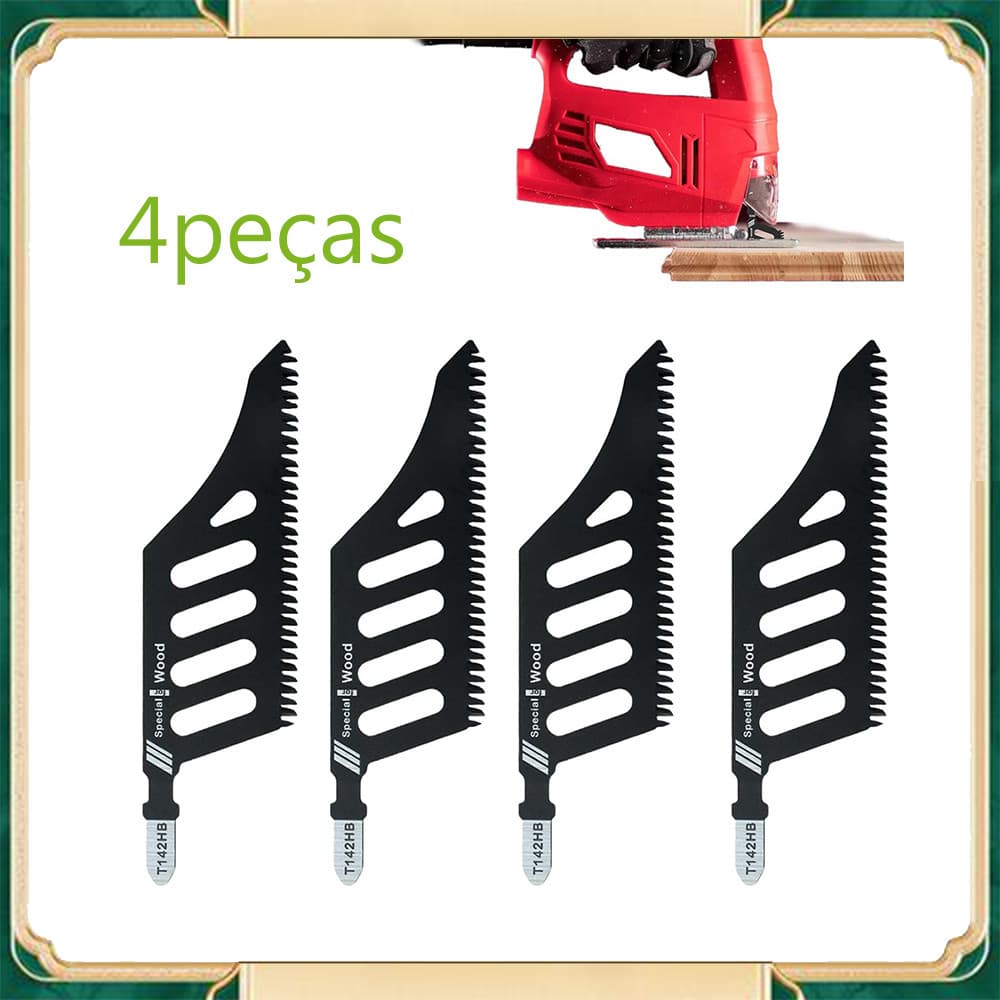 4 pcs lâmina serra tico tico avançada encaixe tipo t 80 mm carbono