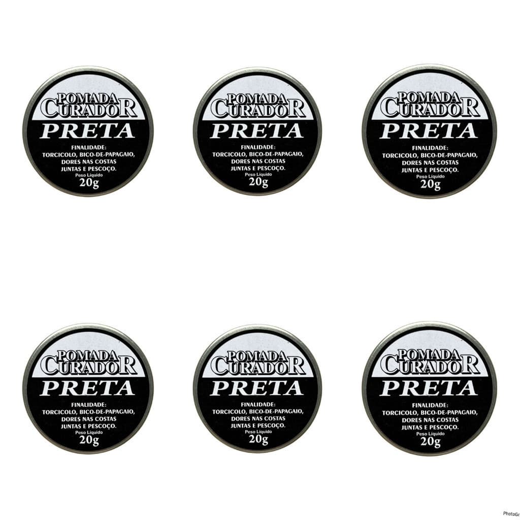 6 UN Pomada Curador Preta - 20g
