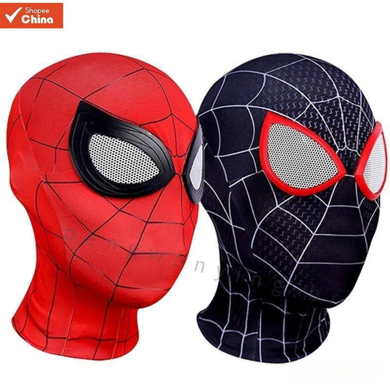 Máscaras de Super-Heróis do Homem-Aranha Miles Morales Peter Parker Cosplay MHIB