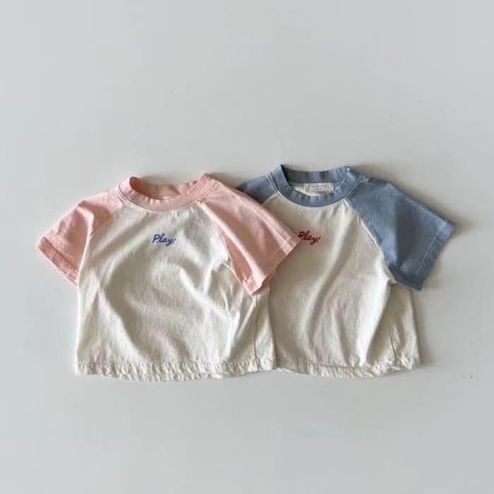 INS versão coreana verão bebê manga curta camiseta estilo fino puro algodão masculino feminino bebê All-Match simples ca