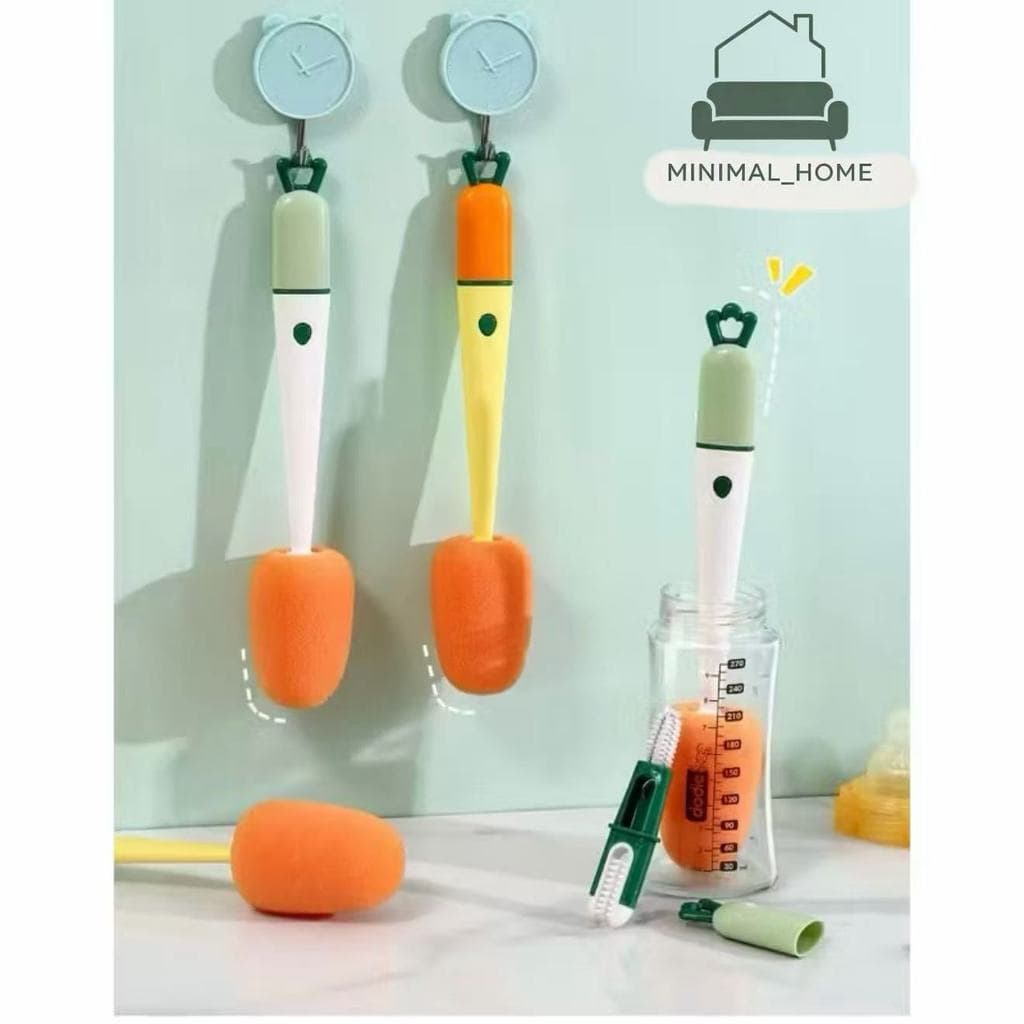Escova Multifuncional Limpeza Recipientes | 3 Funções em 1 | Cabo Extensível para Difíceis Acessos