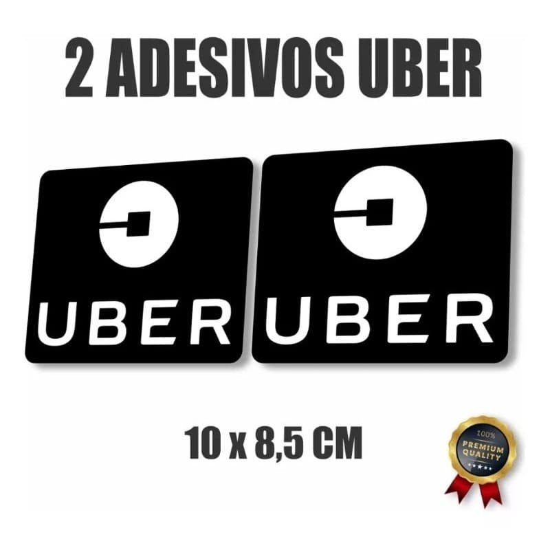 Adesivo uber 2 unidades 10x8,5 Cm.