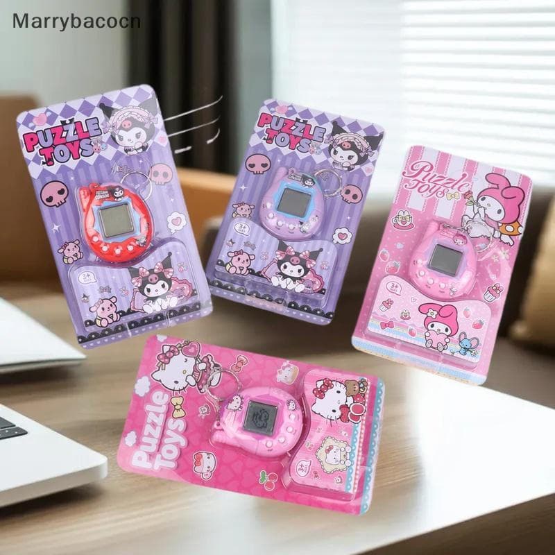 [MAR] Harajuku Hello Kitty Tamagotchi Brinquedo Eletrônico Para Animais De Estimação Chaveiro Sanrio Kuromi Máquina De J