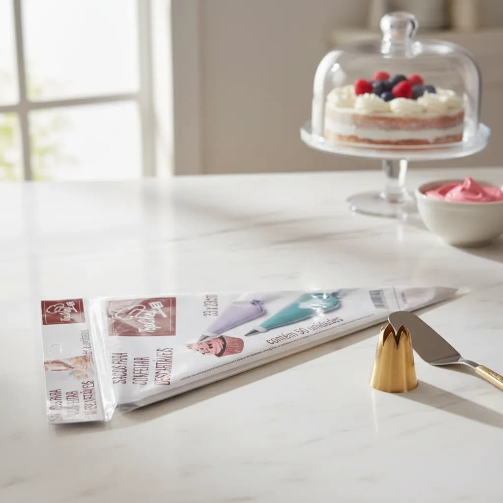 Saco De Confeitar Simples Top Chef 33 X 23 Cm 100 Pecas