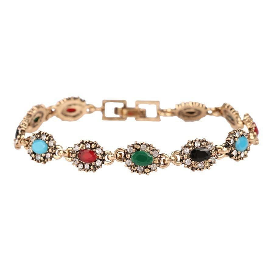 Nova pulseira feminina de resina colorida e requintada, com detalhes de diamantes, estilo coreano, joia de estilo étnico