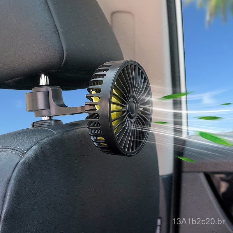 Ventilador para banco traseiro de carro 5V, ventilador USB para encosto de banco, para uso dentro do carro, tamanho pequ