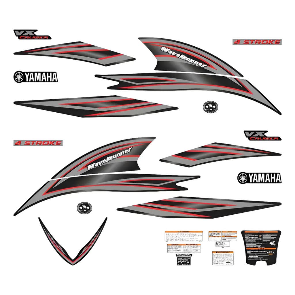 Kit Adesivos Faixas Jetski Yamaha Vx Cruiser 2007 Preto