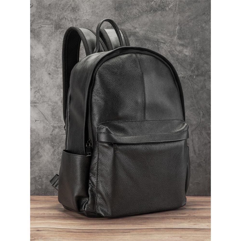 Primeira camada de couro mochila masculina couro genuíno negócios computador saco Casual simples saco escolar versão cor