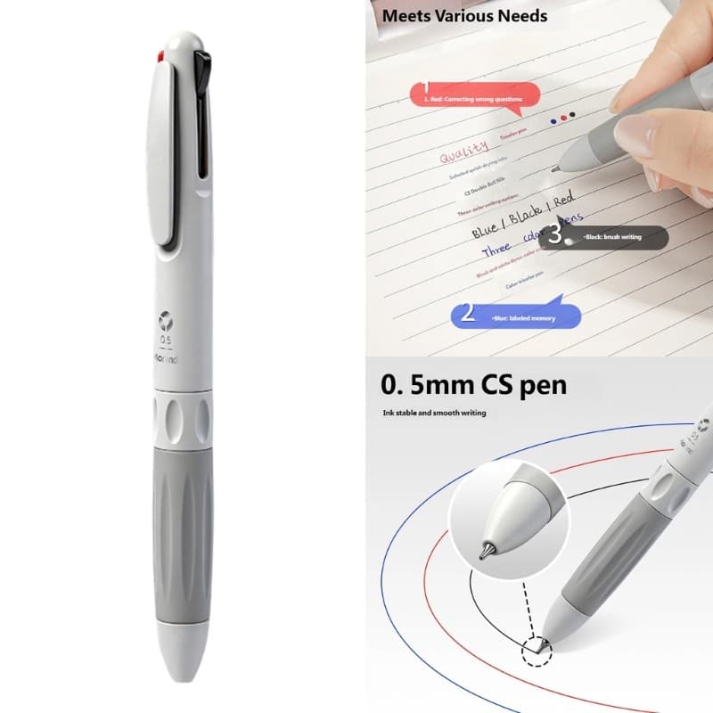 Caneta Gel blg 3 Cores 1 0 Multicolorida Retrátil 5 Mm Para Anotações Estudante