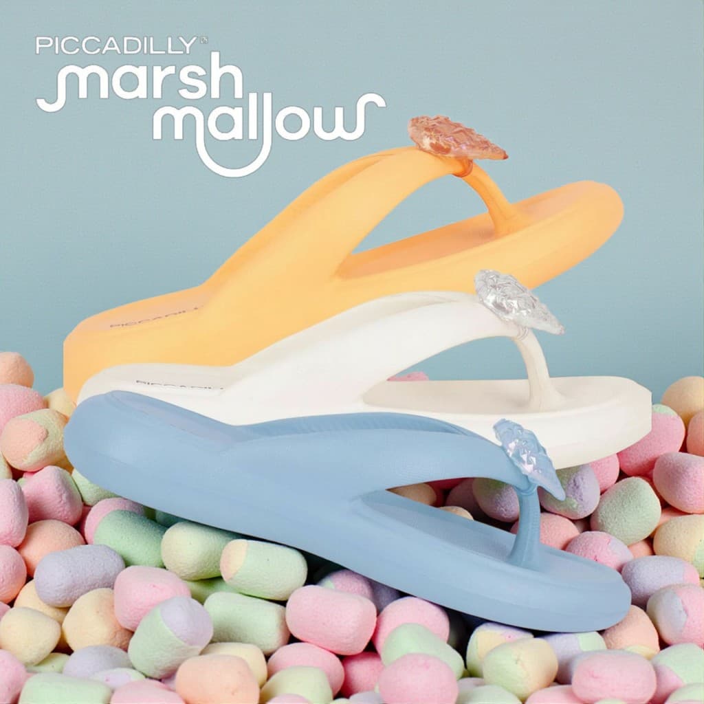 Chinelo Piccadilly Marshmallow com Enfeite Lançamento