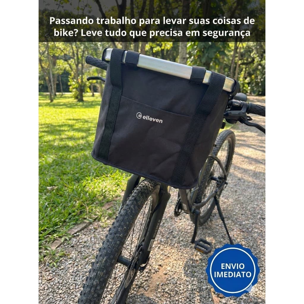 Cesta Cestinha de Bike Bicicleta Lona/Tecido e Alumínio Elleven - A + RESISTENTE DA CATEGORIA ATÉ 6kg -