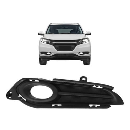 Moldura Milha Hrv 2015 2016 2017 Com Furo Aro Preto