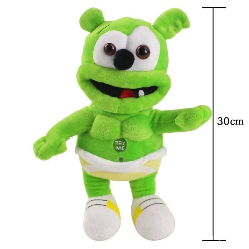 Música de borracha urso de pelúcia gelatinosa urso de pelúcia som verde brinquedo de pelúcia boneca OAVF