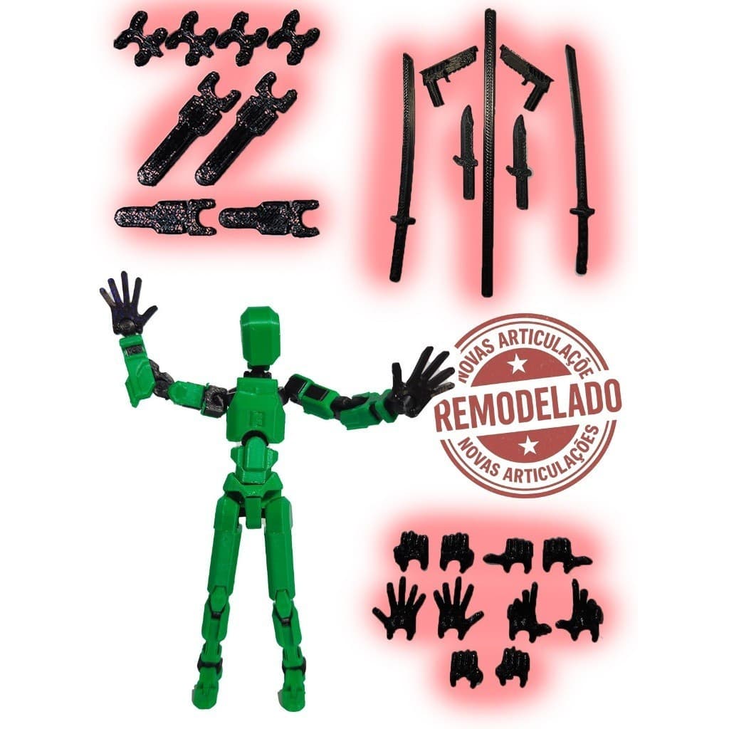 Dummy 13 Kit Montagem Boneco Articulado Com Brinde Acessorios 5 Pares Maos e Kit Armas brinde
