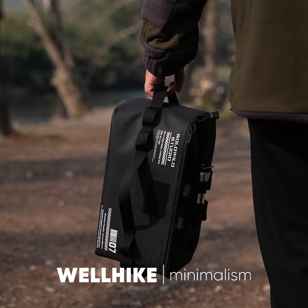 WELLHIKE ao ar livre SWS trilha selvagem saco longo equipamento de acampamento saco armazenamento panelas talheres lâmpa