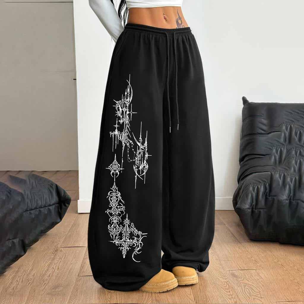 Calça Wide Leg Y2K Premium Streetwear Varios Raios Punk Estilo Americano Larga Moda Gringa Baggy