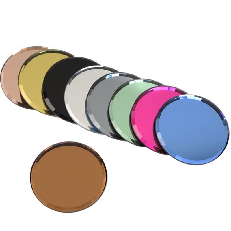 Placa de exibição de paleta de cores em vidro espelhado para nail art, acessórios para fotografia, placa de vidro, supor