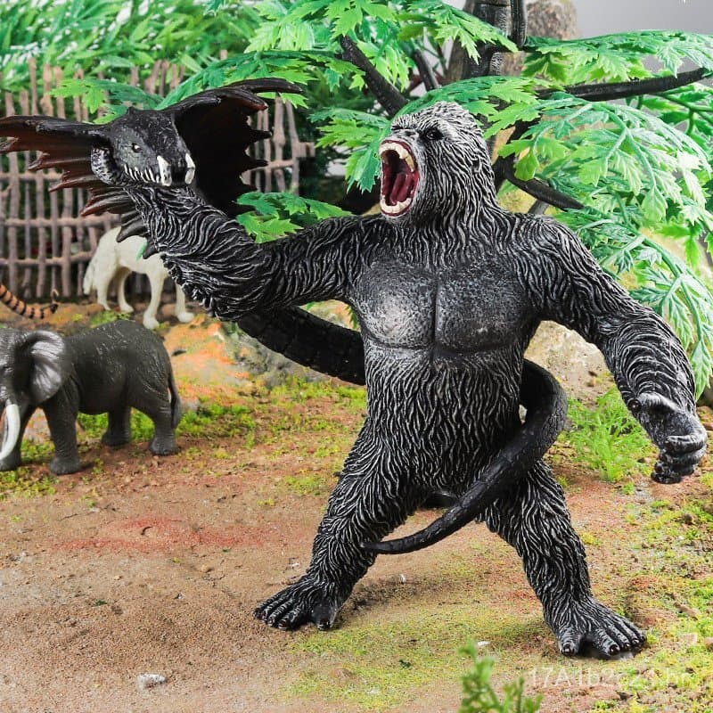 Brinquedo Realista para Crianças, Modelo de Animal em Grande Escala com Som, Dinossauro King Kong, Gorila, Píton, Monstr