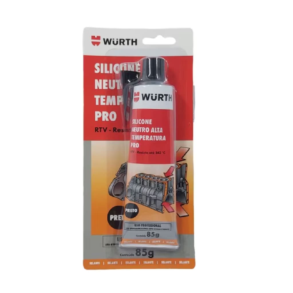 Adeviso Silicone Alta Temperatura Preto Pro Wurth 85g