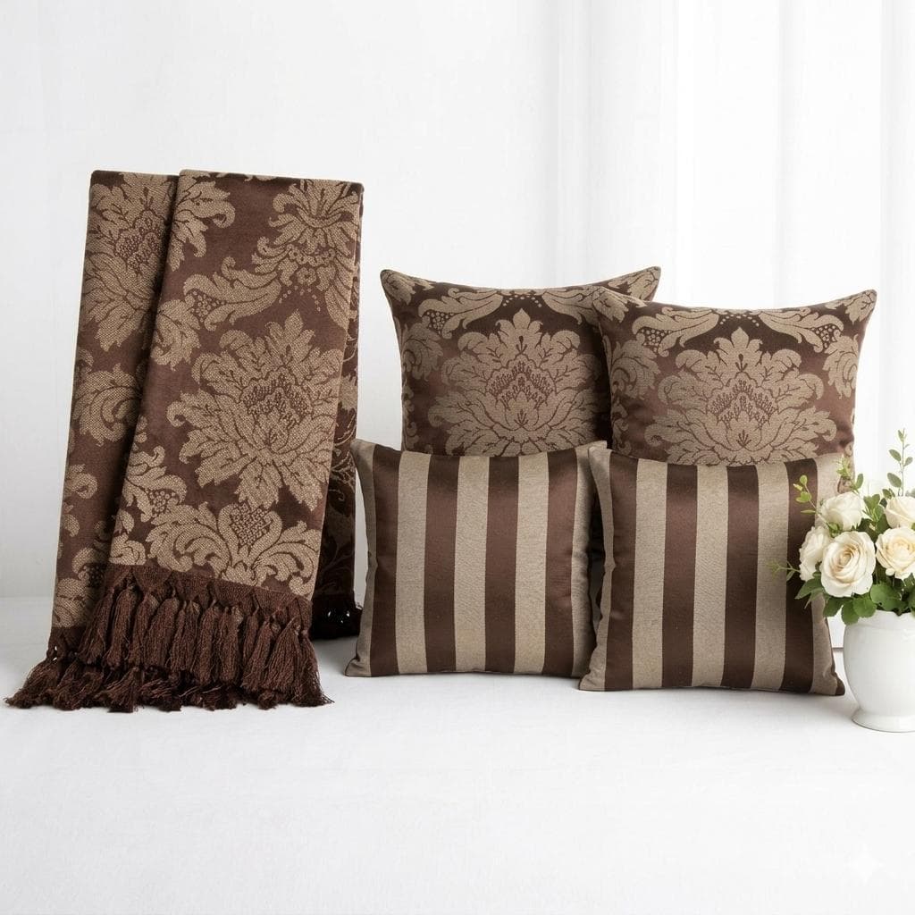 Kit 1 Manta c/ 4 capas Tecido Jacquard Ideal para Decoração da sua Casa