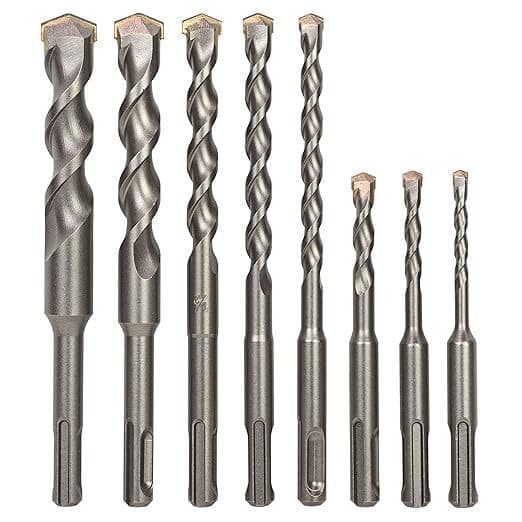 【Preço promocional] Kit Brocas para Martelo Pino quadrado 110mm-500mm, Alta Custo-Benefício, Concreto, Pedra e Alvenaria