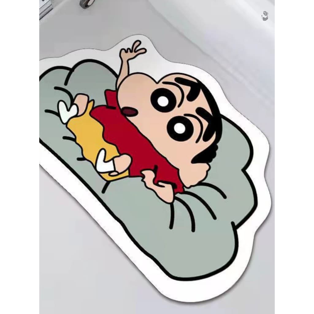Crayon Shin-Chan diatomácea lama tapete de banho do banheiro absorvente de água de secagem rápida antiderrapante branco