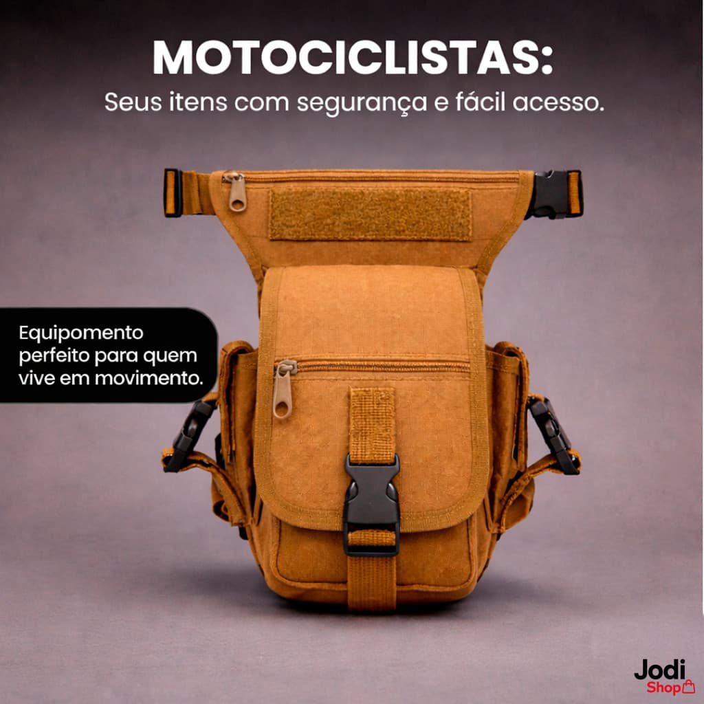Pochete de Perna Tática para Motoboy Entregador com Ajuste Seguro