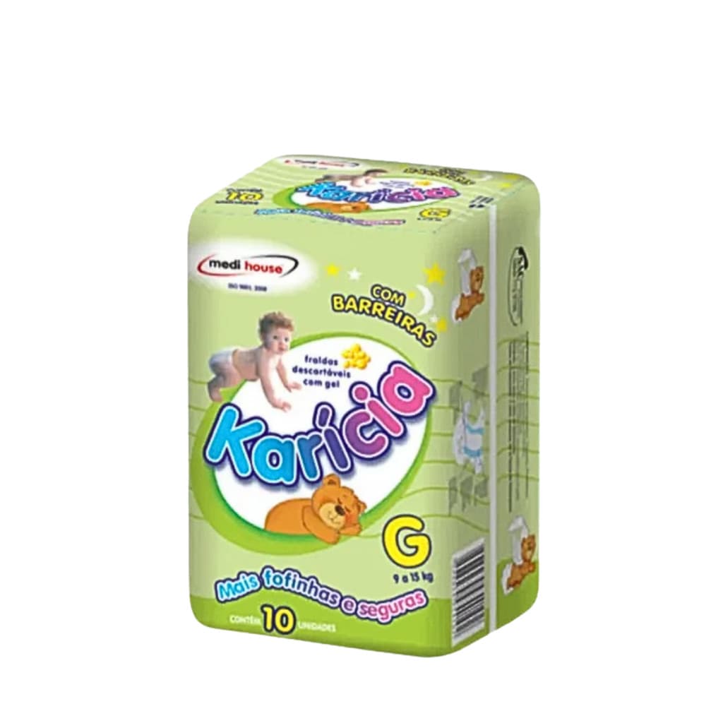 10un - Fralda Infantil Descartável Karícia Tamanho G - Medi House