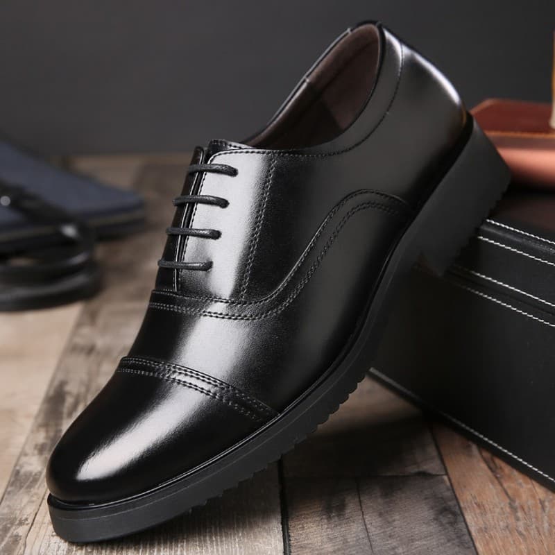 Bo Niu sapatos masculinos 2025 novo estilo sapatos de couro masculino couro genuíno três articulações piloto amortecimen
