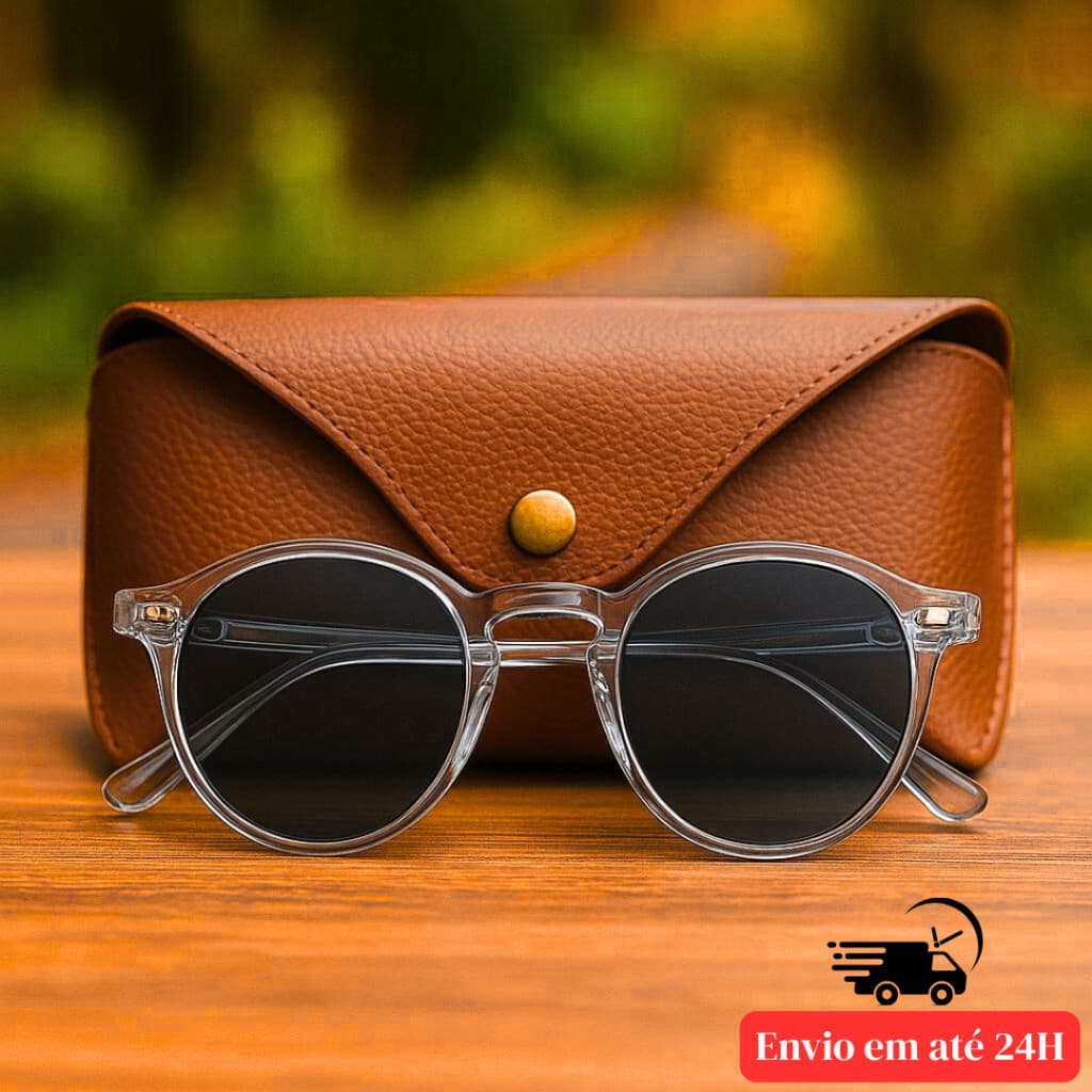 ACABAMENTO DE PRIMEIRA LINHA Óculos Behave New Gray Cinza Redondo Masculino Feminino  Praia Vintage 2026 PREMIUM UV400 A