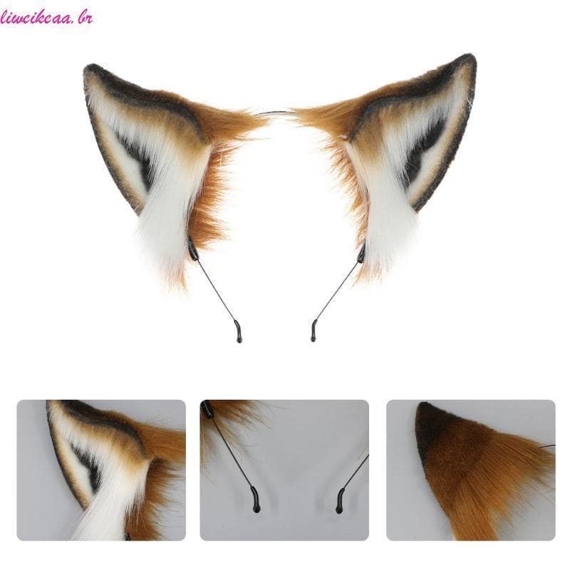 liweikeaa Lolitas Cosplays Tiara Orelha De Animal Acessório De Cabelo Bonito Moda Foto Adereços