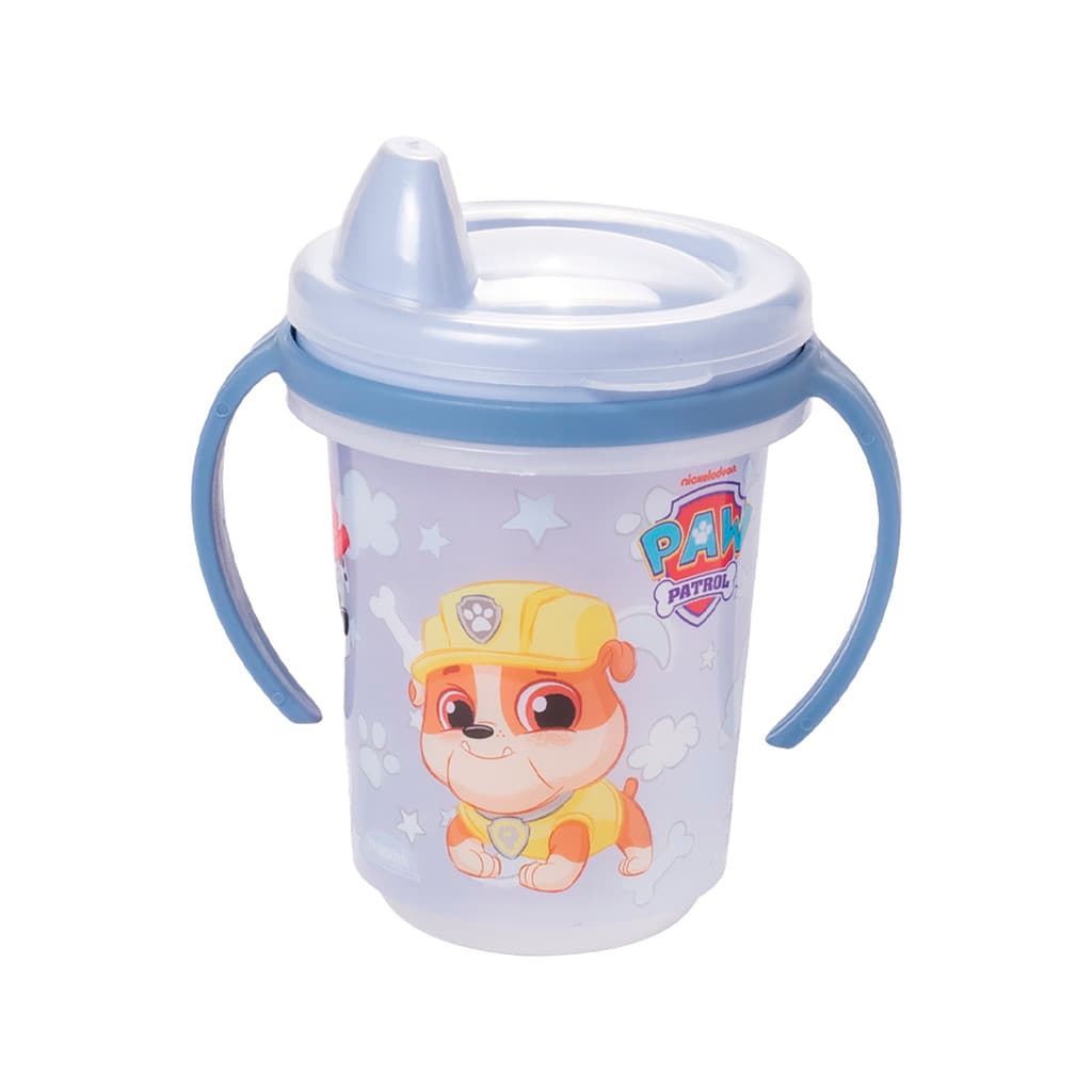 Copo De Treinamento Infantil Patrulha Canina Baby Com Alças E Tampa 330ml AZUL Menino
