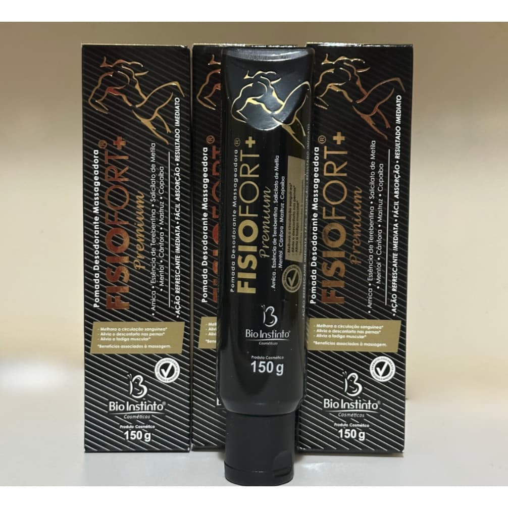 Fisiofort Premium Pomada Massageadora - Alívio Muscular Conforto Uso Diário - Kit 2 Unidades