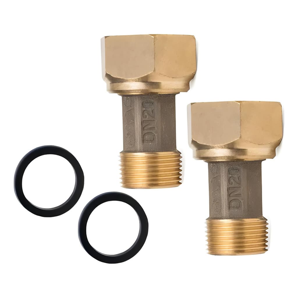 10 Tubete Tubo Adaptador Curto 3/4 Hidrômetro Medidor Latão