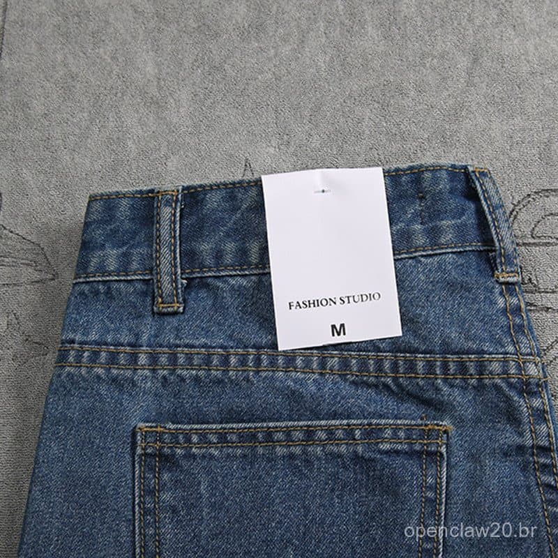 Etiqueta de cintura para jeans, etiqueta de cintura para calças casuais de tecido branco macio, fita não tecida, etiquet