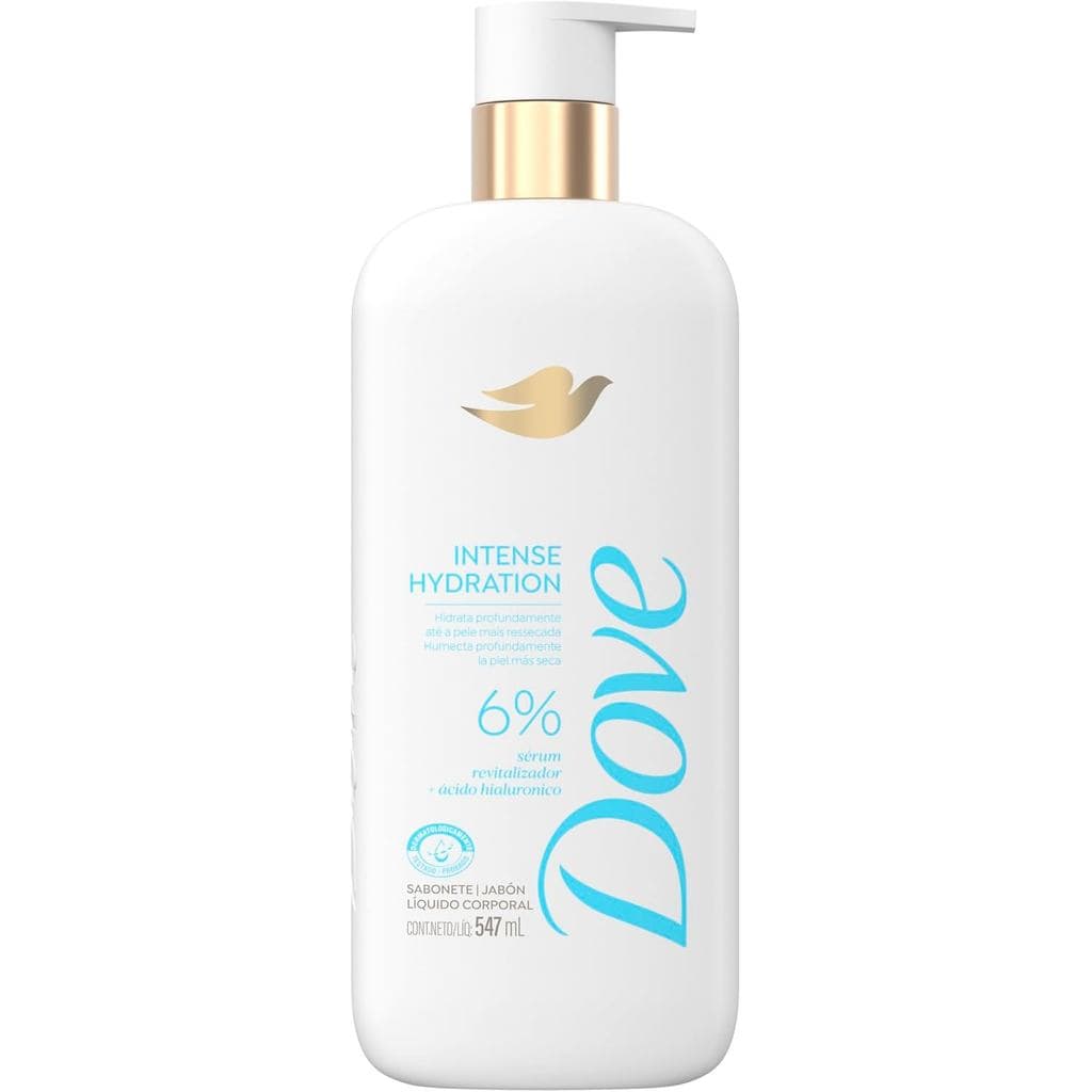 Dove Sabonete Líquido Hidratação Intensa Sérum Revitalizador e Ácido Hialurônico 547ml