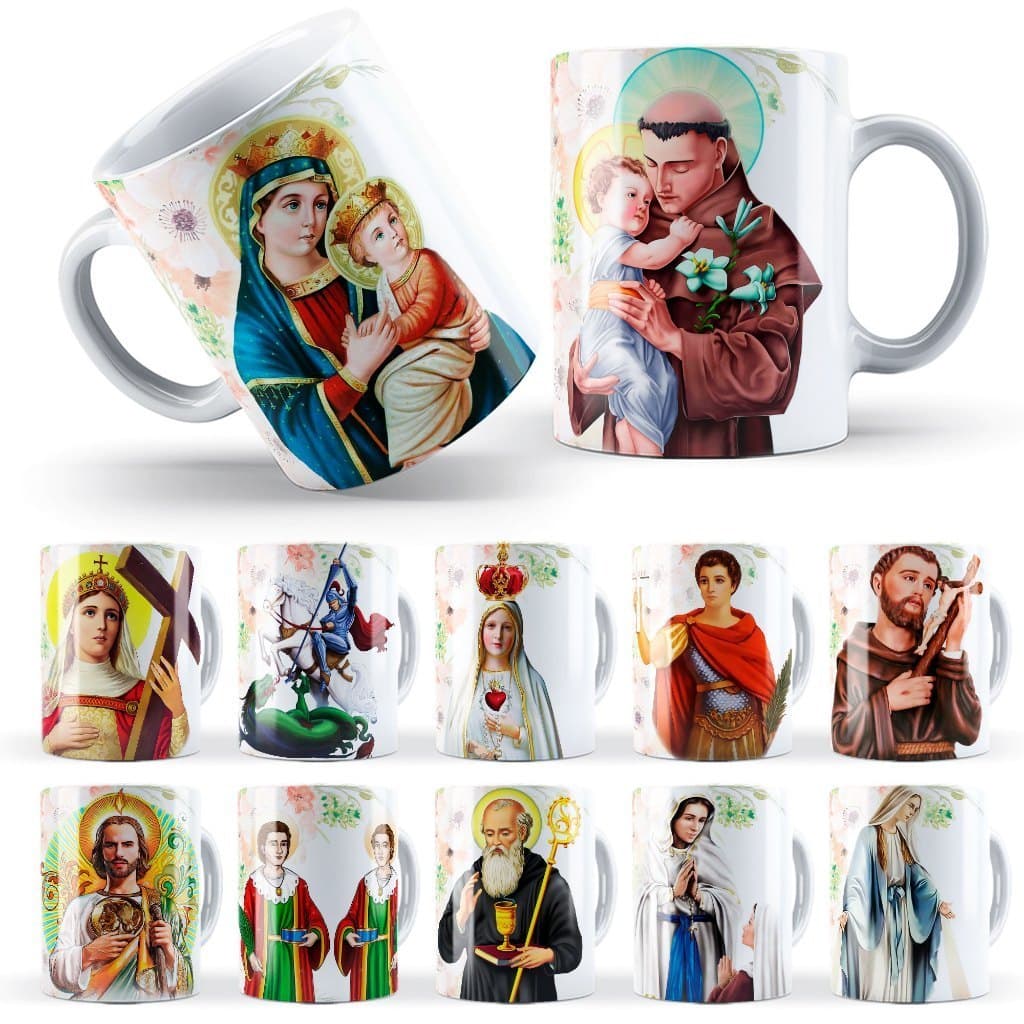Caneca De Santo Católico Personalizada