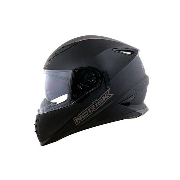 Capacete Moto Norisk Ff302 Monocolor Preto Fosco Com Oculos Interno