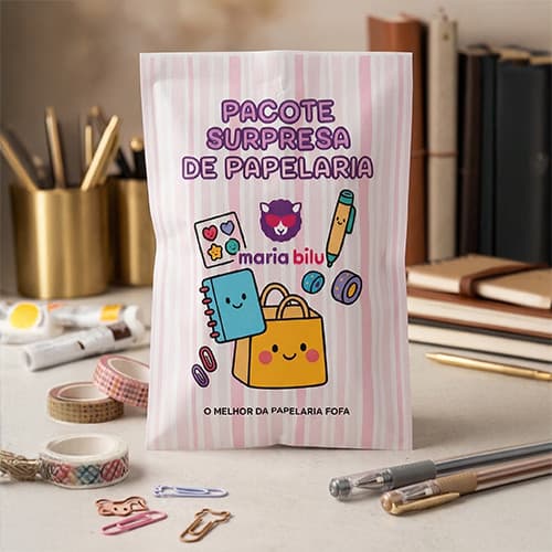 Pacote Surpresa de Papelaria com Itens Fofos Variados