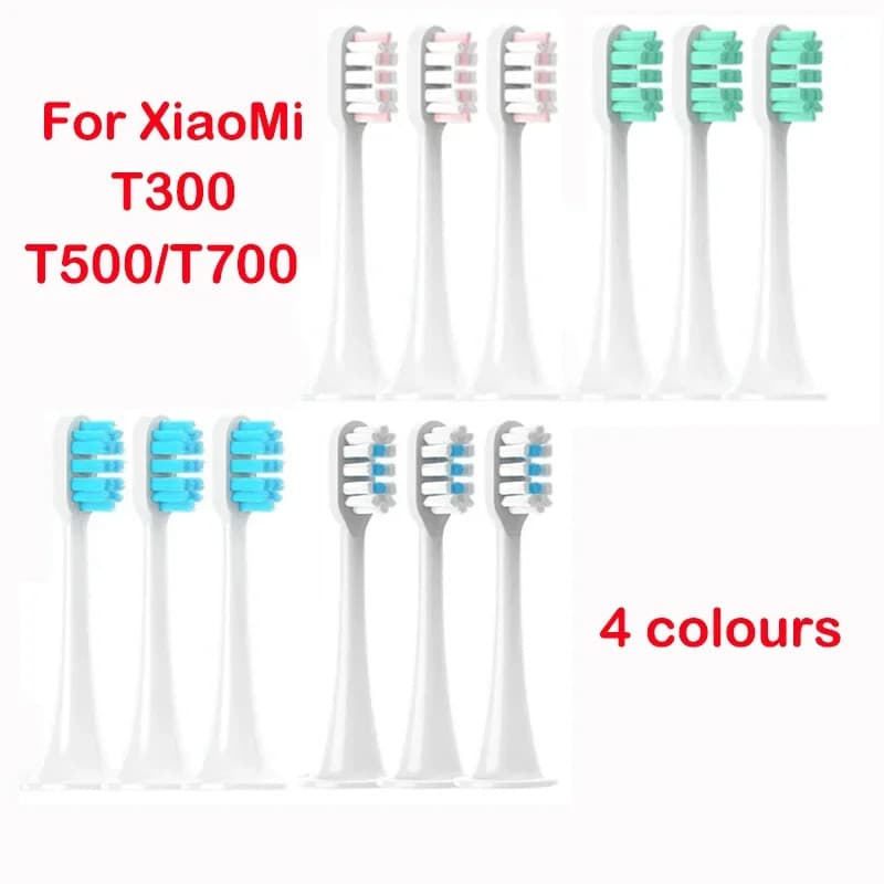 Cabeça de escova de substituição de 4/12 unidades adequada para Xiaomi Mijia T300/T500/T700 Sonic Escova de dentes elétr