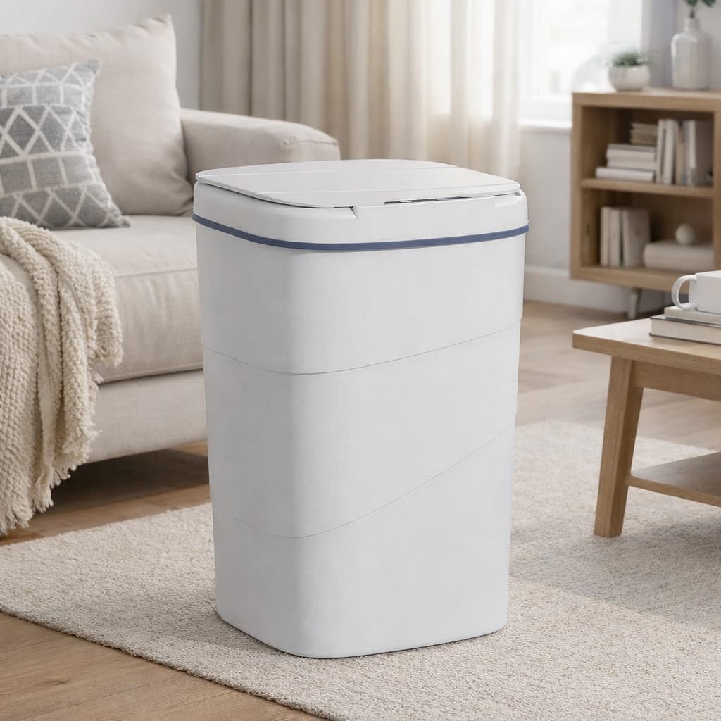 Lixeira Automática 16L com Sensor Inteligente e Tampa Ideal para Cozinha Banheiro Escritório