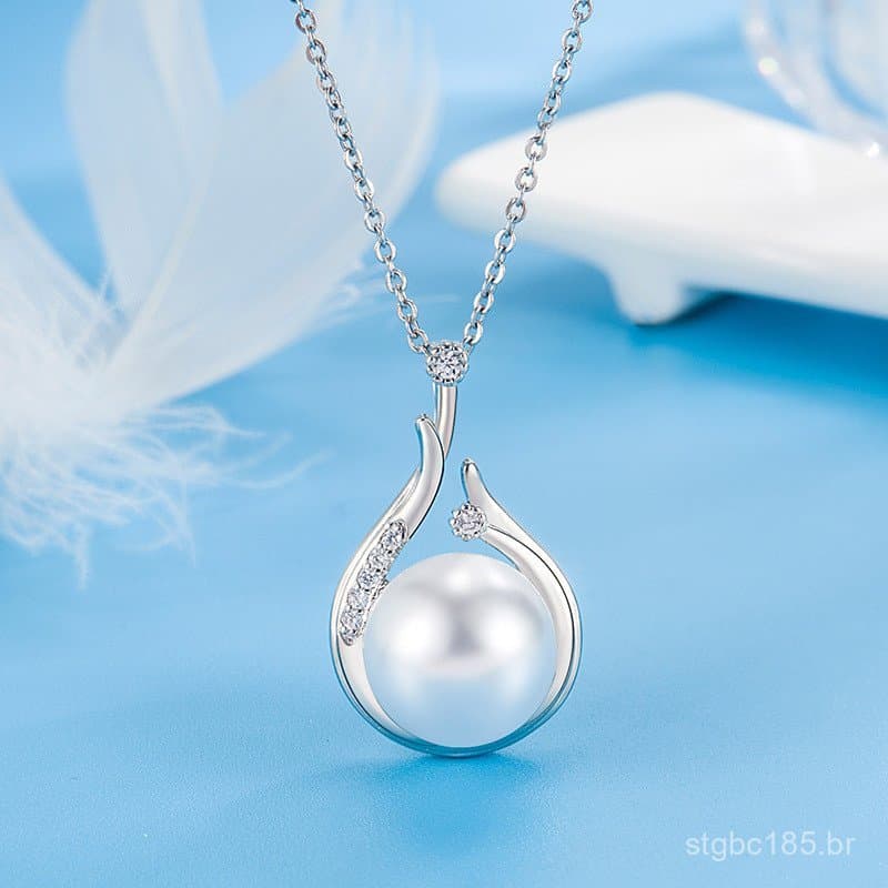 Transmissão ao Vivo: Novo Produto em Promoção: Conjunto de Brincos de Pérola de Água Doce Simulada e Concha com Diamante