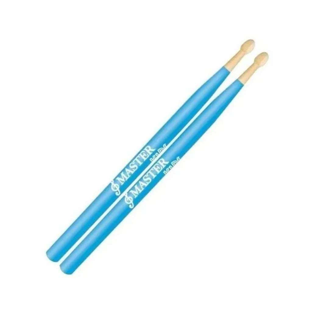 Baqueta Infantil Par Master Kids Colors Azul Liverpool