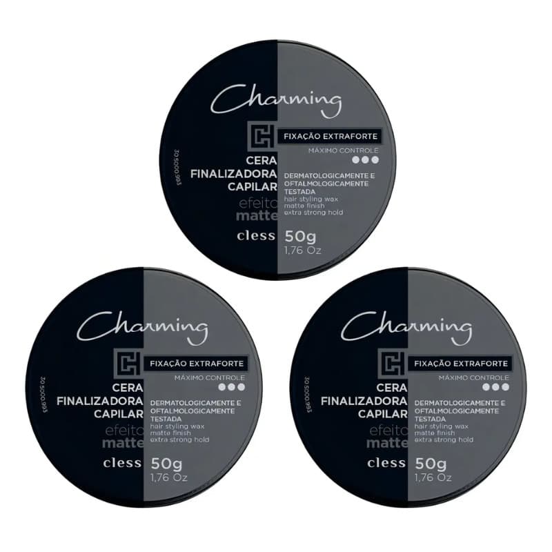 Kit C/3un Cera Charming Capilar 50g Matte Extra Forte - cless