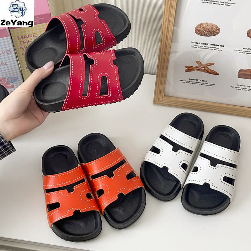 [ZY] 24-35 Chinelos casuais infantis em estoque pronto Sandálias de sola grossa Sapatos externos para bebês Sapatos de m