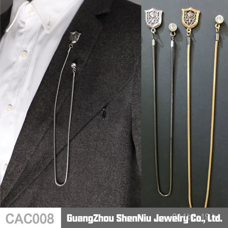 Acessório de corrente com borlas em estilo coreano e japonês, corrente para colete em estilo britânico, broche de corren