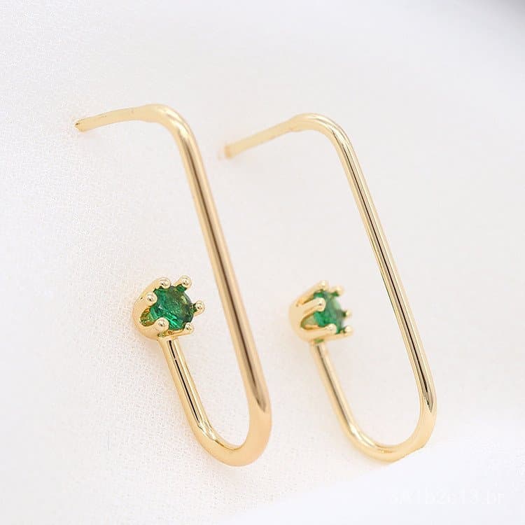 Acessórios de joalheria DIY estilo coreano, brincos de cobre fundido com zircônia e agulha de prata 925, novo banho de o